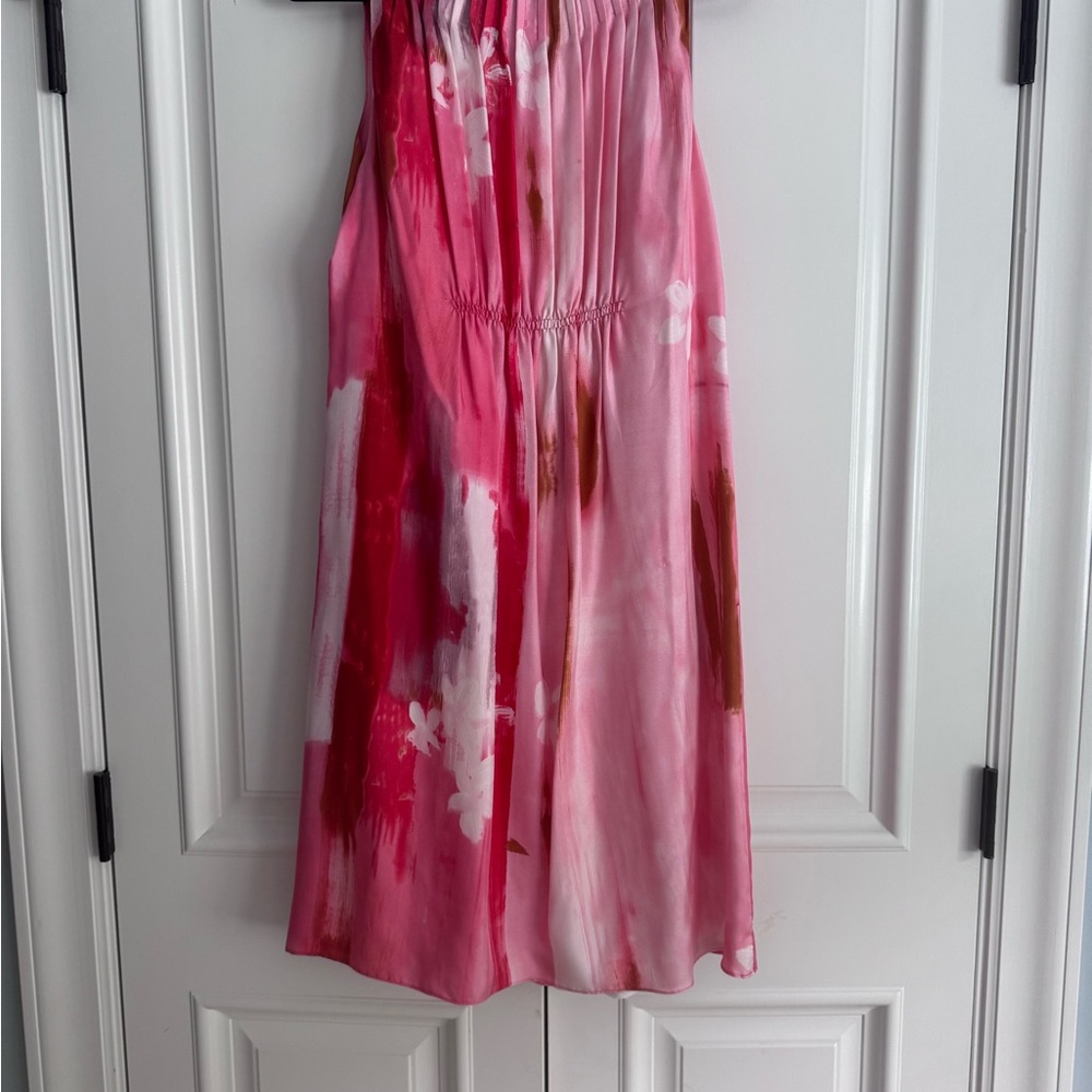 Suzi Chin Pink and Red Floral Dress